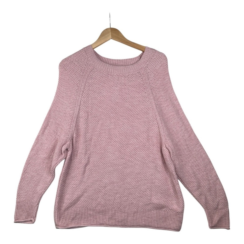 Sonoma Open Knit Crewneck‎ Pullover Sweater size PXXL Pink